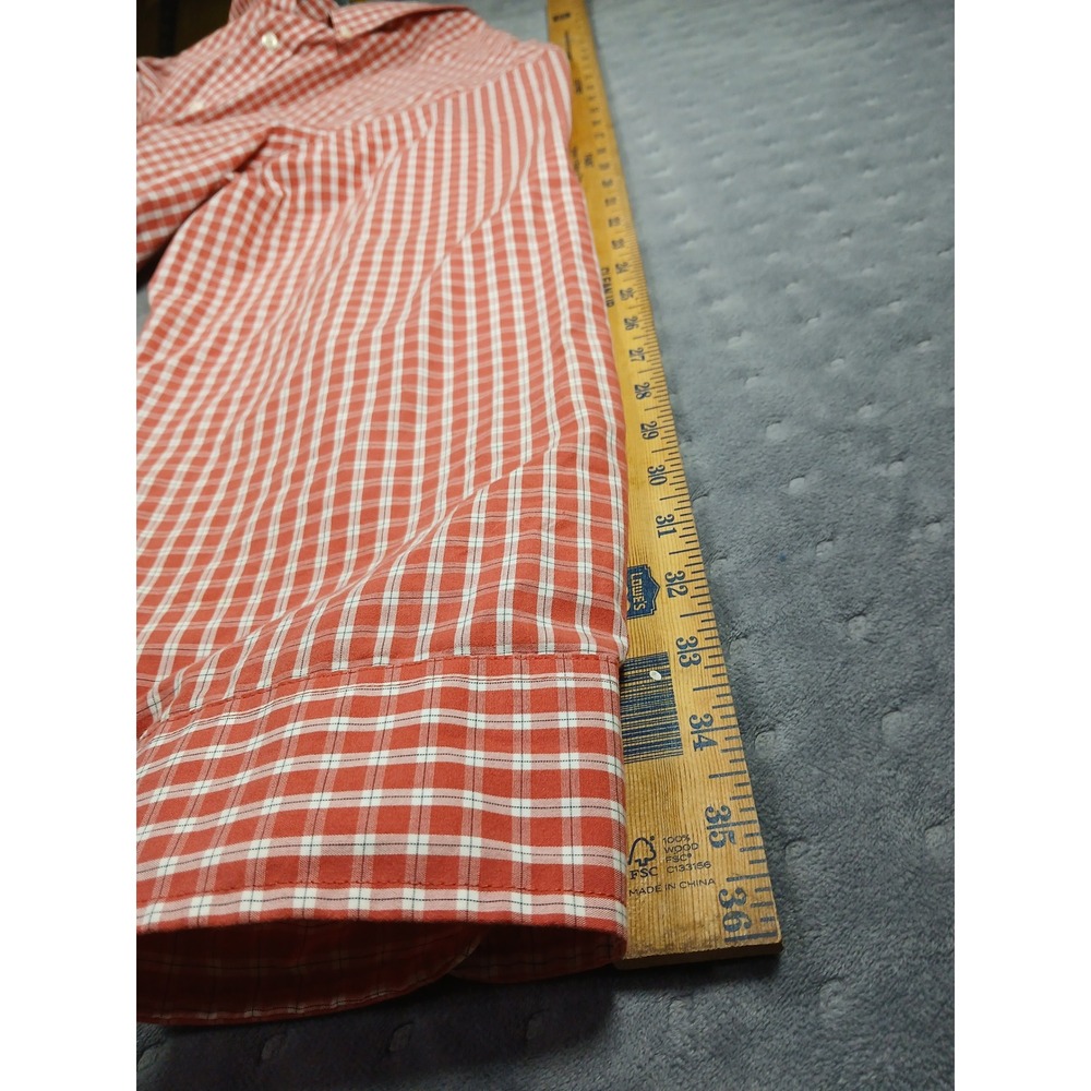 Arrow USA 1851 Mens 4XL Red White Gingham Check Long Sleeve Button Down Shirt - Picture 9 of 10